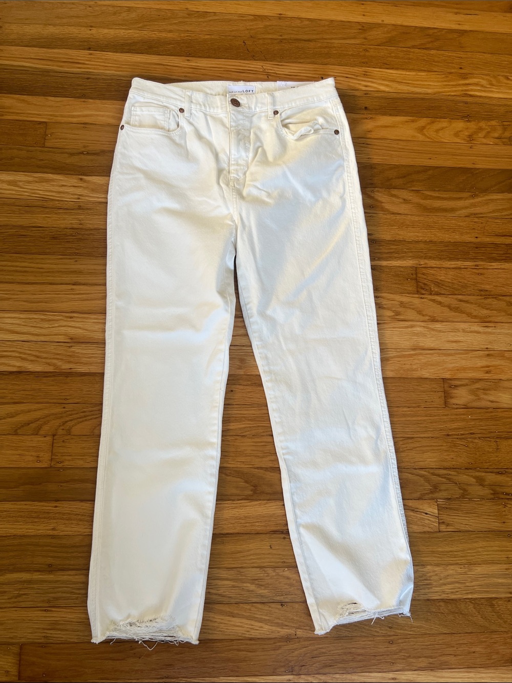 LOFT High Waist Straight Crop Jeans *NWT*